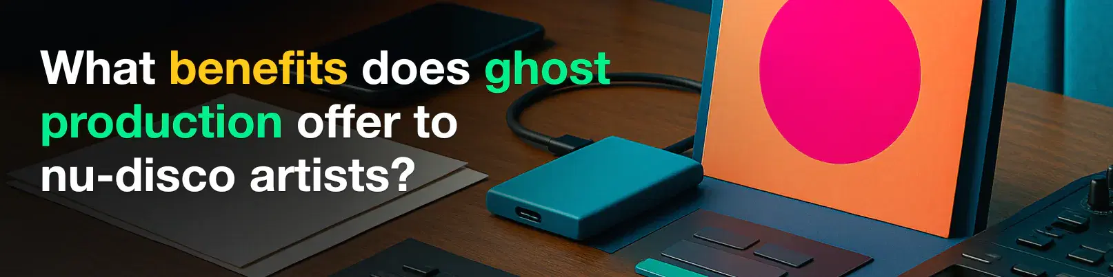 House of Tracks blog banner for What benefits does ghost production offer to nu-disco artists?