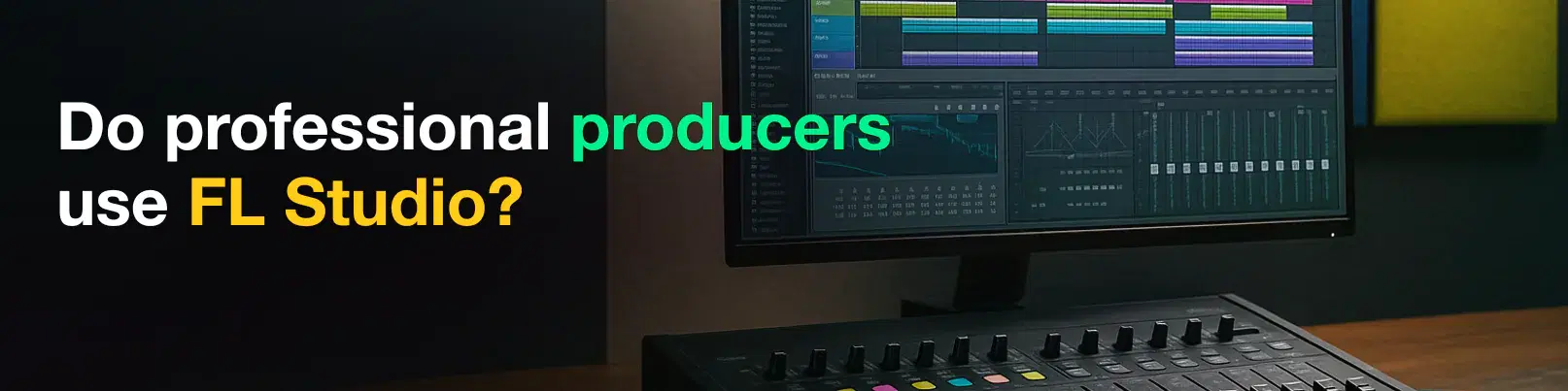 House of Tracks blog banner for Do professional producers use FL Studio?