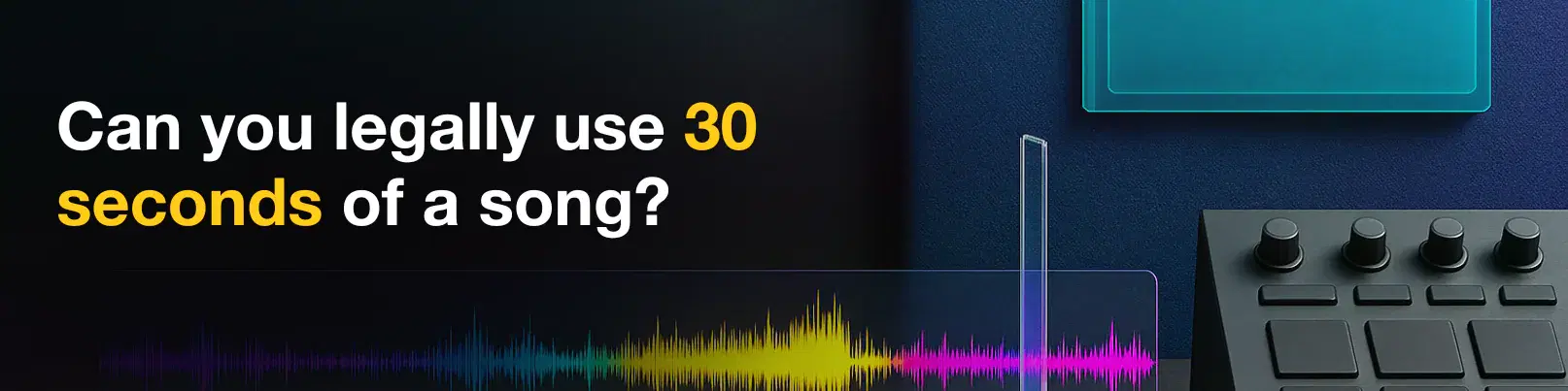 House of Tracks blog banner for Can you legally use 30 seconds of a song?